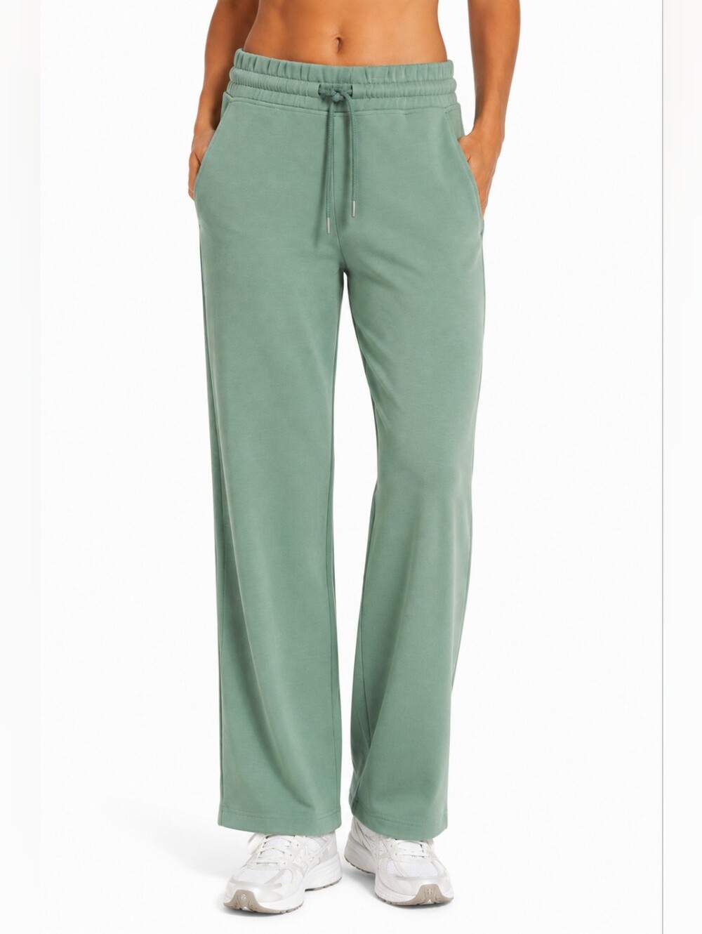 Athleta Seasoft Straight Pant Sage Green Small Soft Lounge Travel comfy
